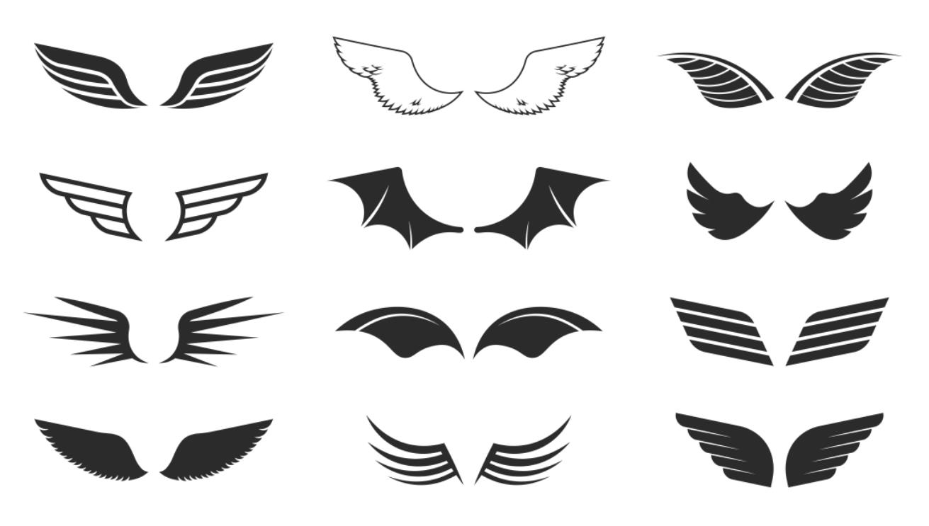 翅膀图标设计素材0