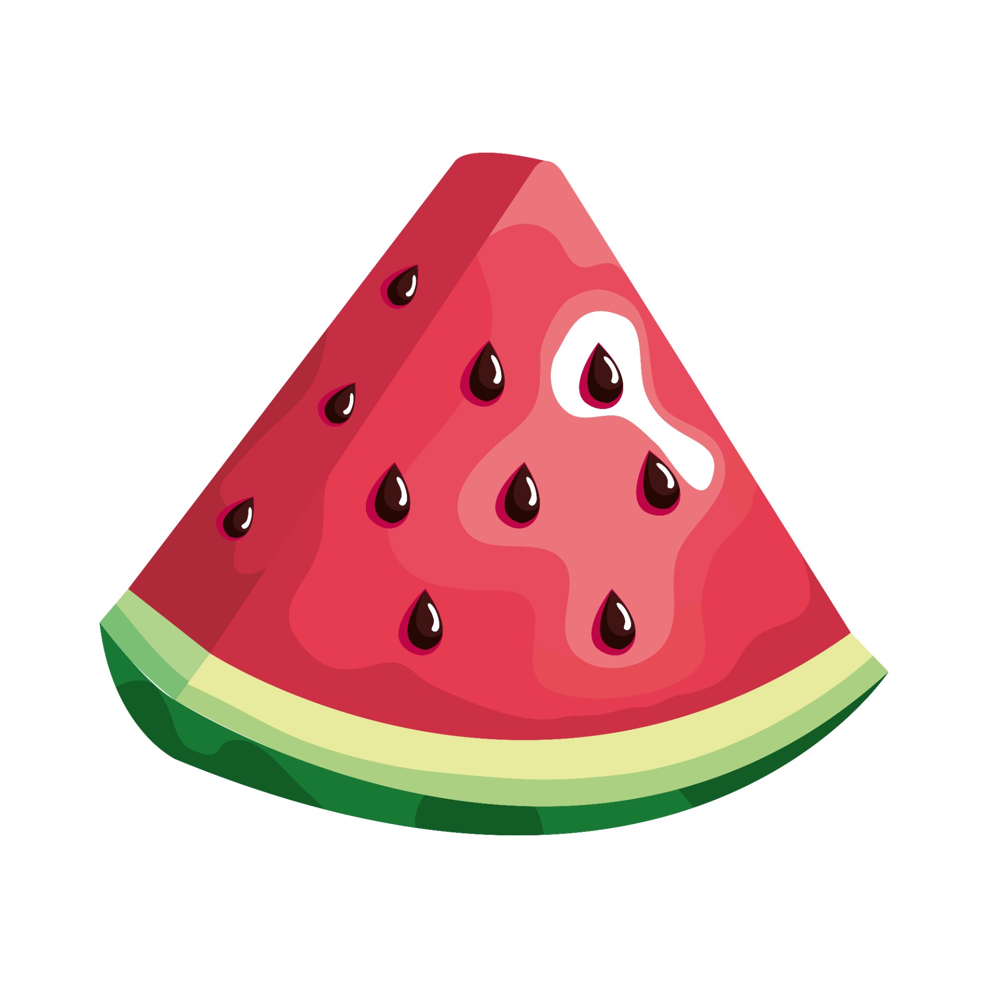 西瓜水果图标设计0