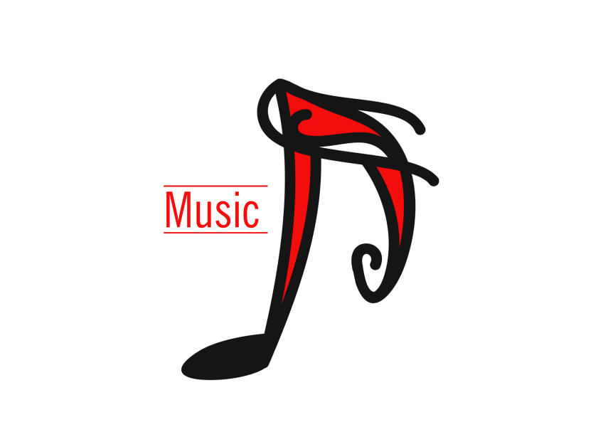 音乐抽象logo设计0