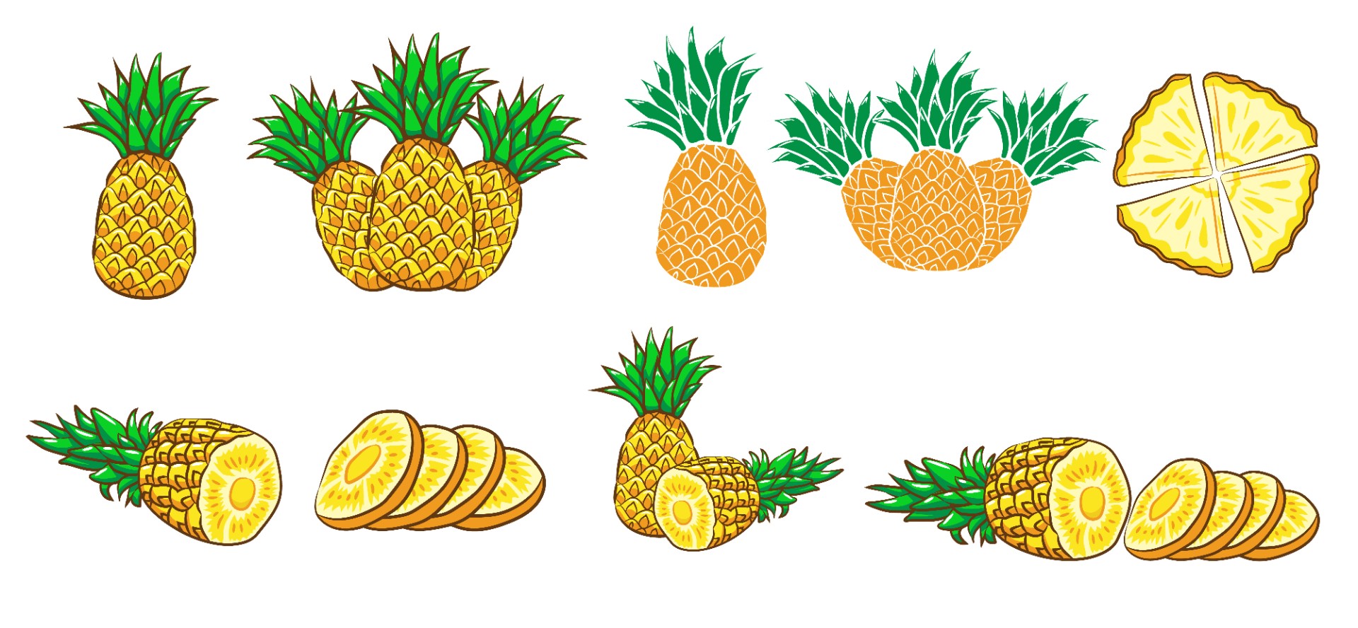 菠萝的各种形态logo0