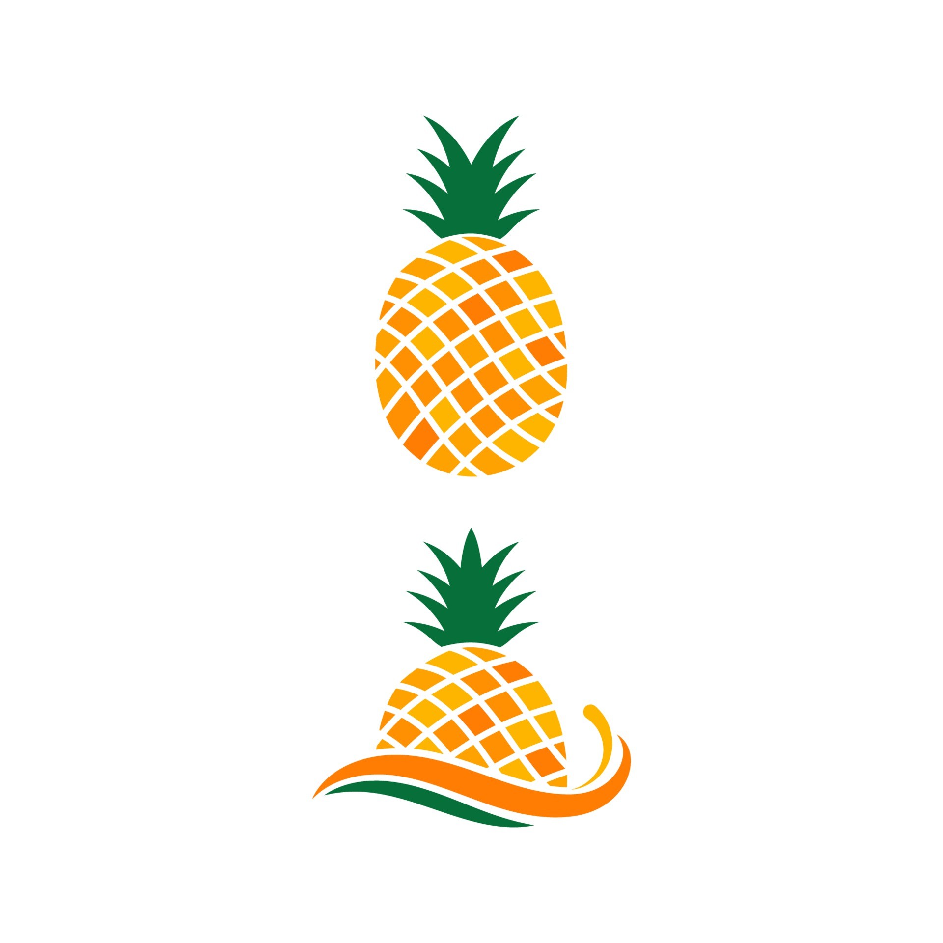 菠萝几何创意logo0