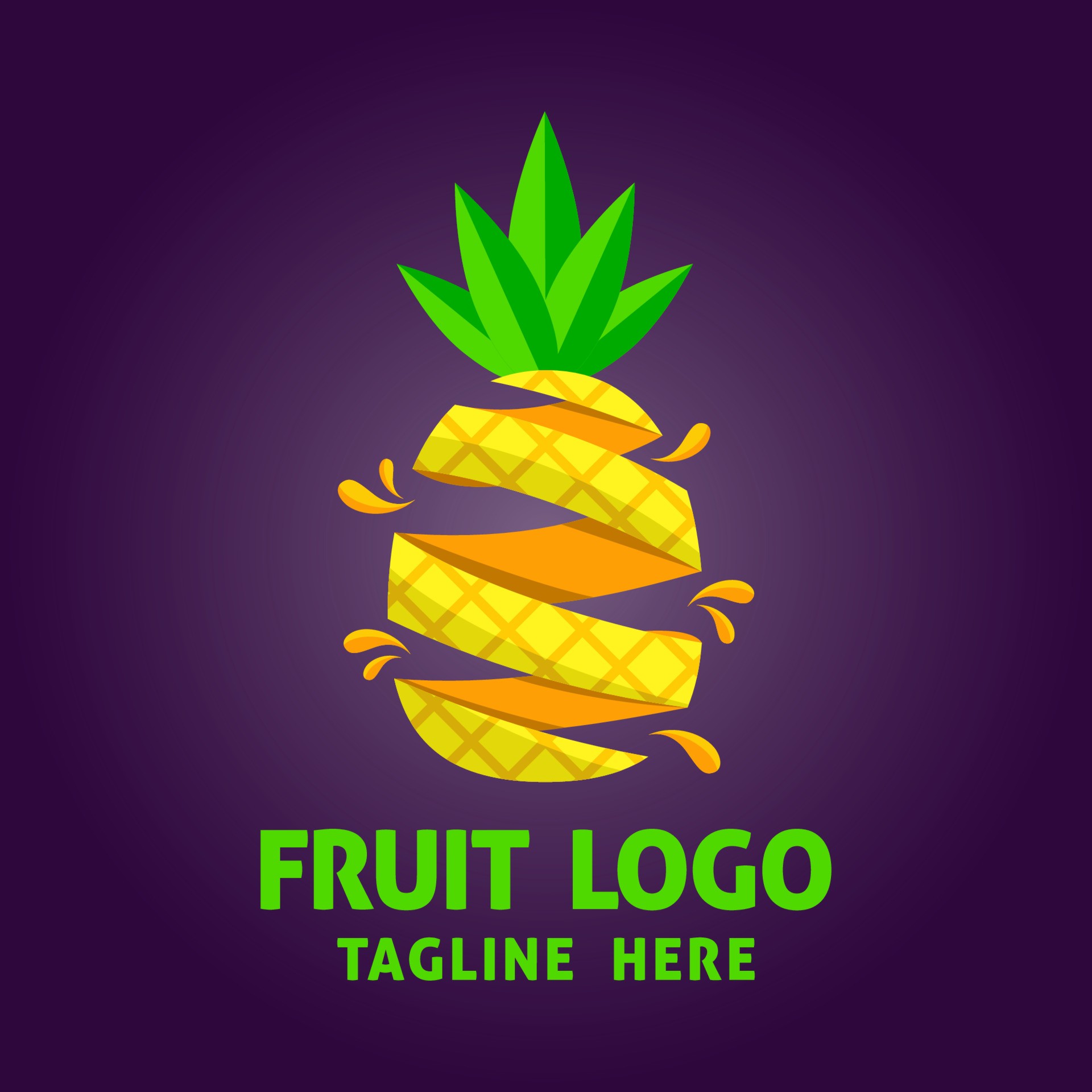 菠萝螺旋设计标志logo0