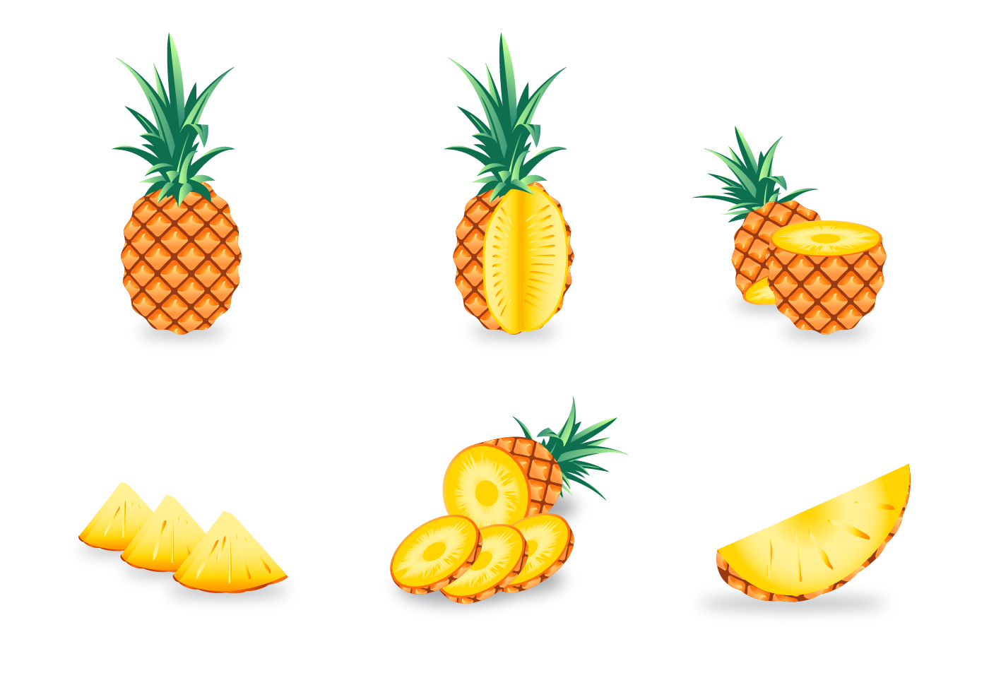 六种菠萝图标0