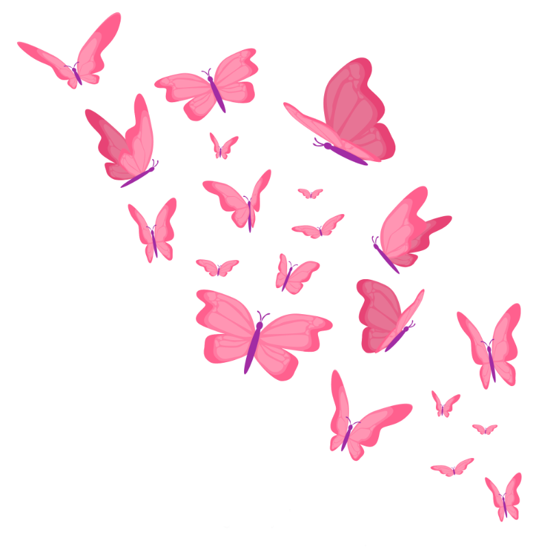 粉色的蝴蝶插画0