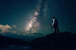 拍摄夜间星空图片素材,高清图片素材
