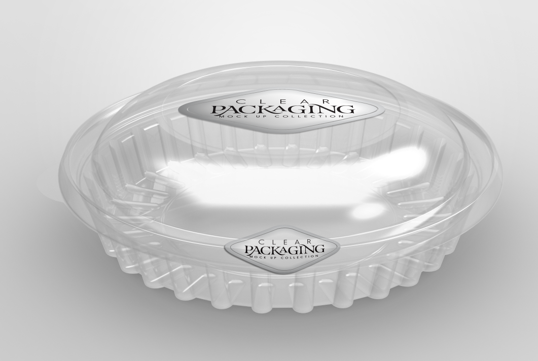 圆形透明包装盒psd样机0