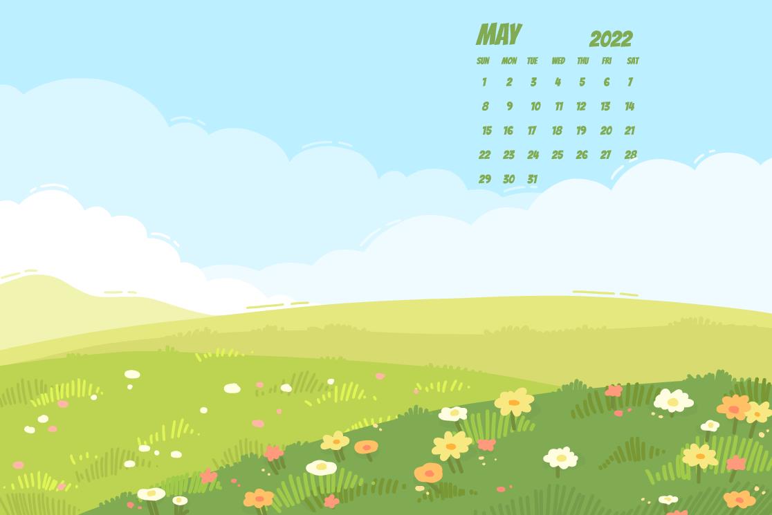 2022年5月春天唯美桌面日历壁纸