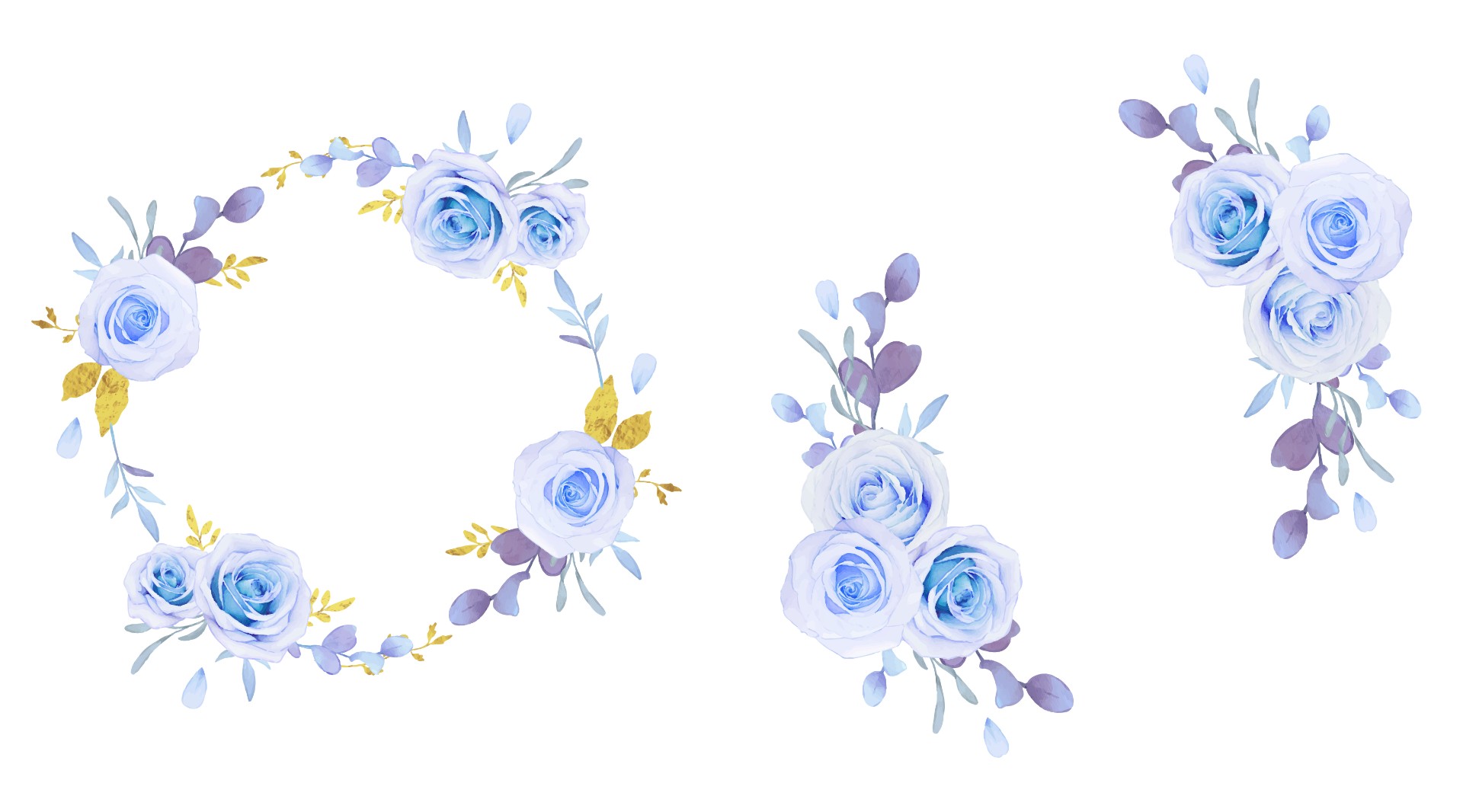 蓝玫瑰花环插图0