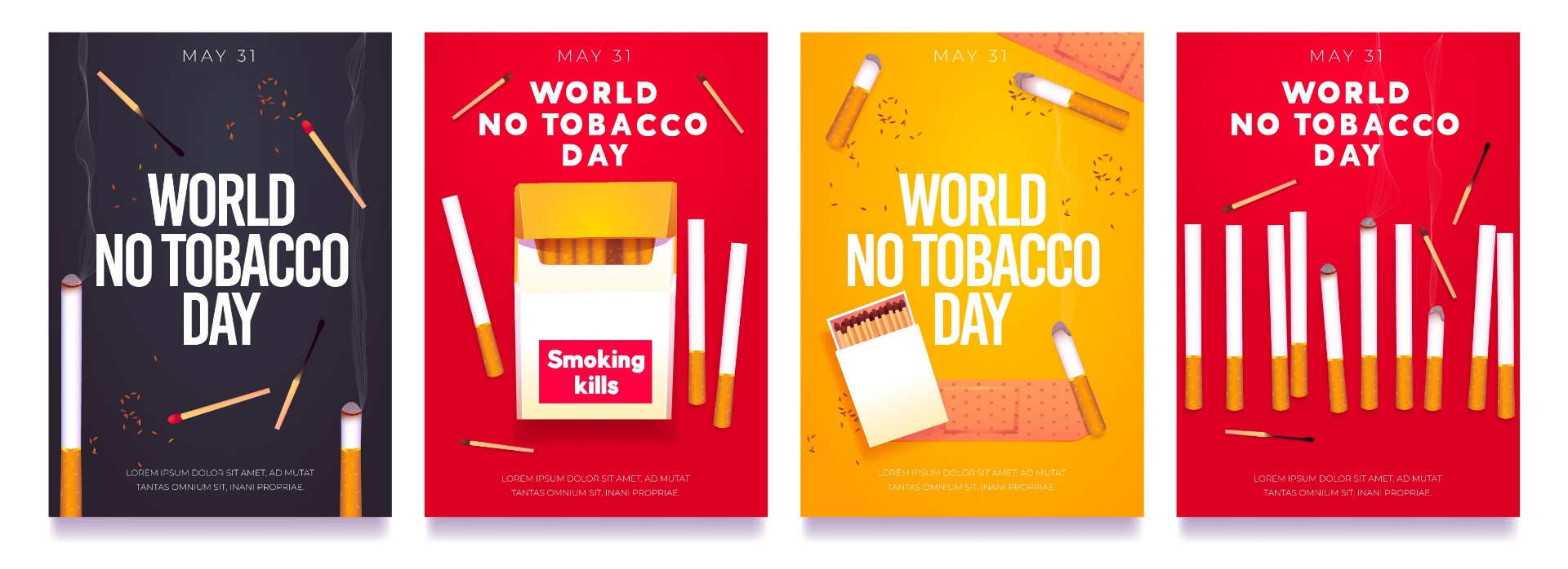 世界无烟日竖版海报模板0