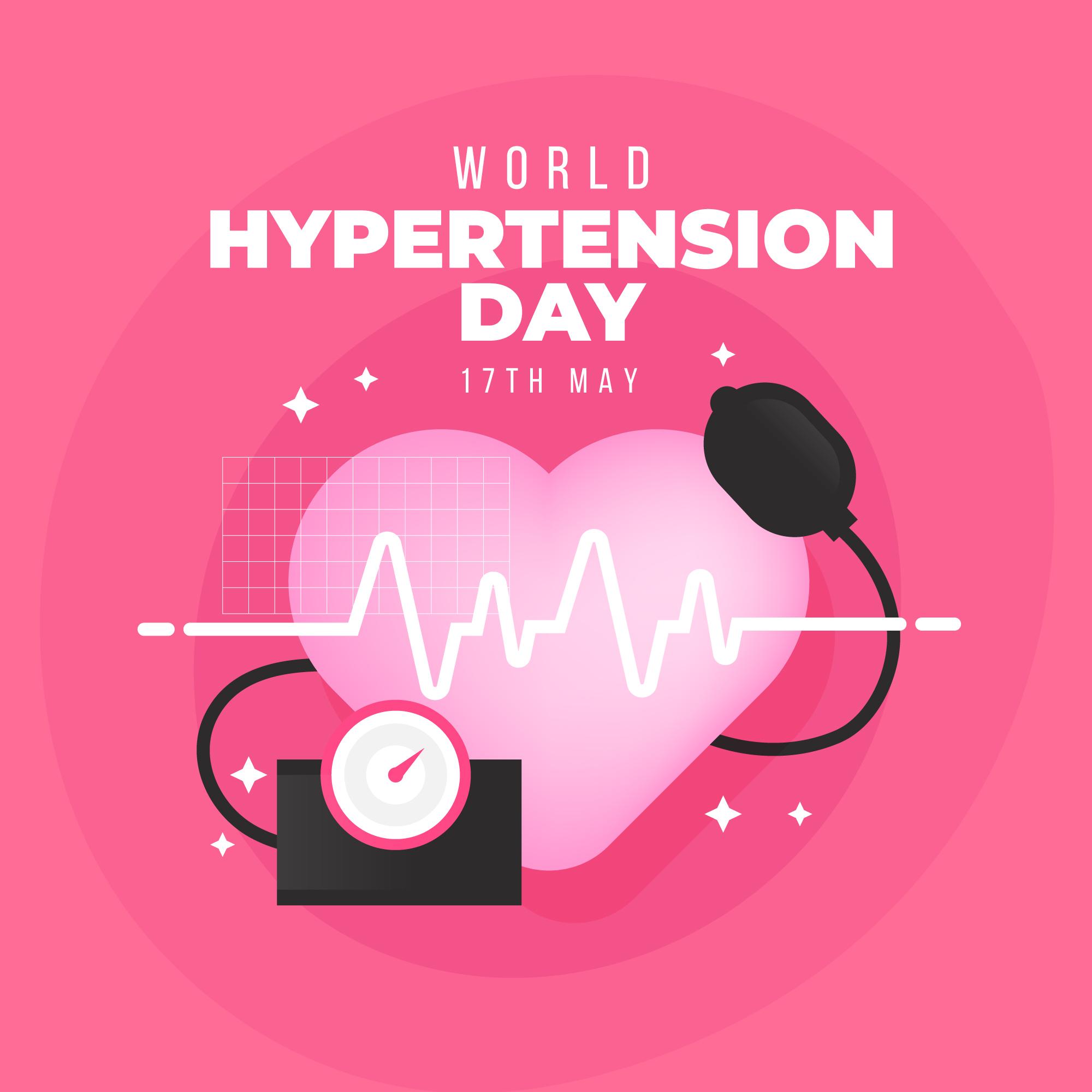 世界高血压日预防高血压宣传插画0