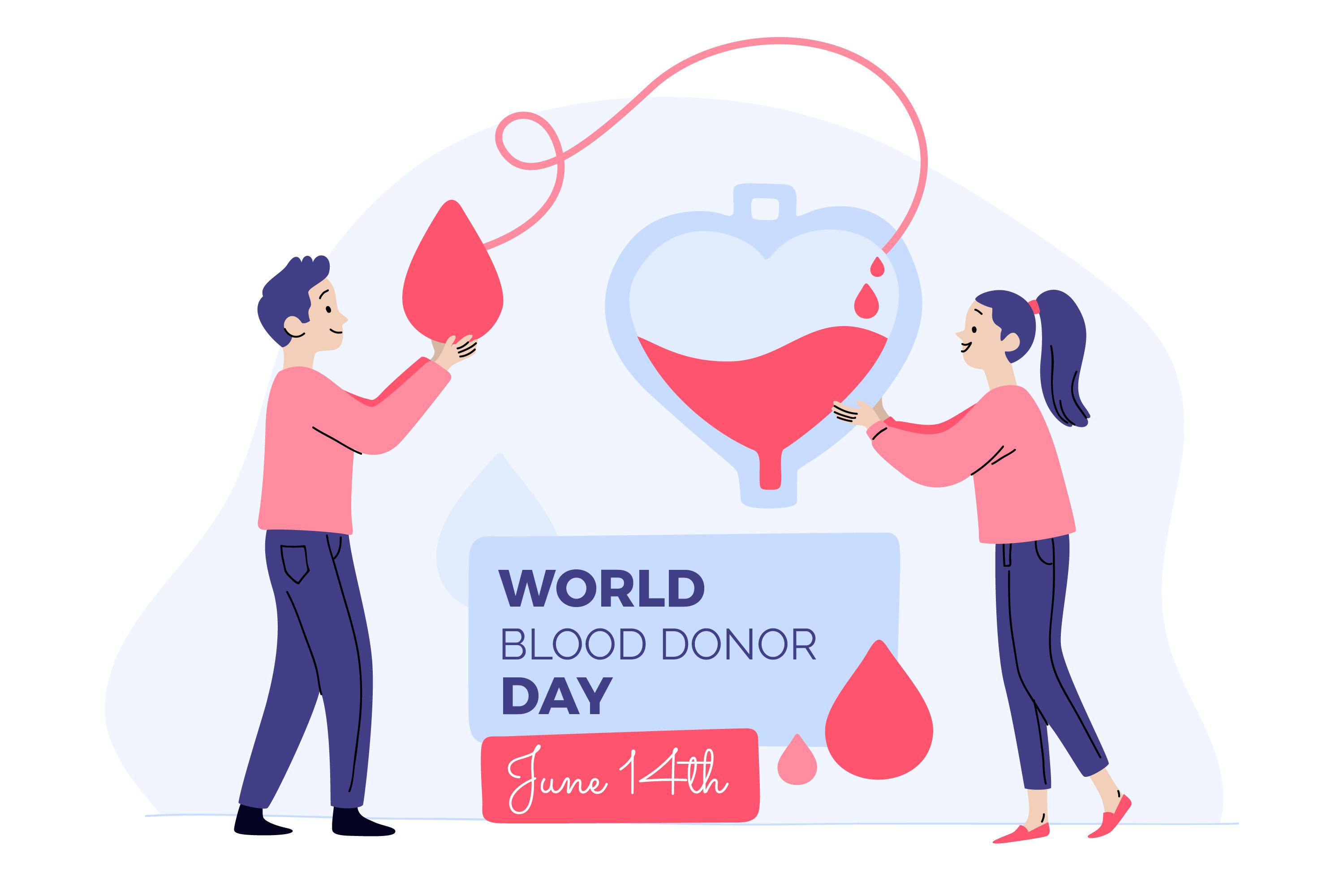 2022年世界献血者日宣传插画0