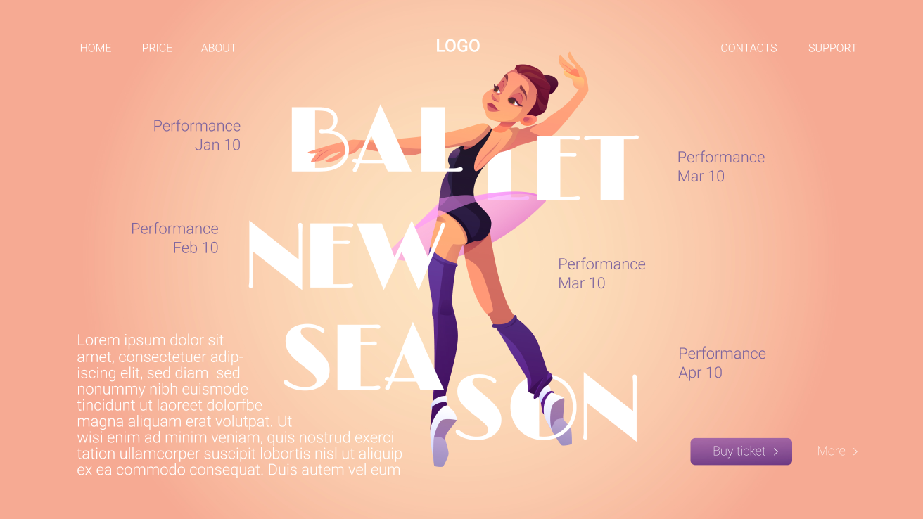 芭蕾舞网页模板0
