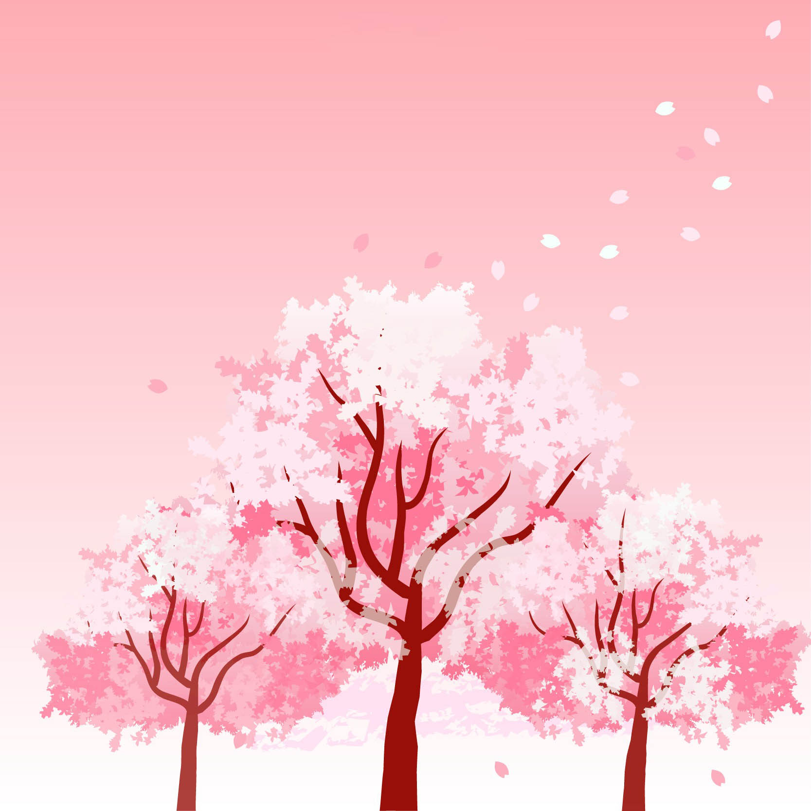 樱花树手绘图0