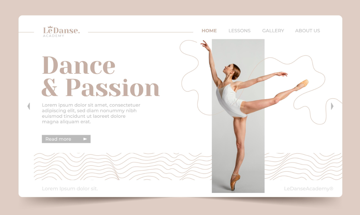 芭蕾舞网站首页模板0