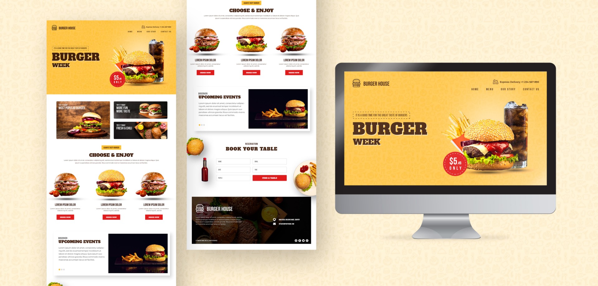 汉堡快餐品牌网页模板0