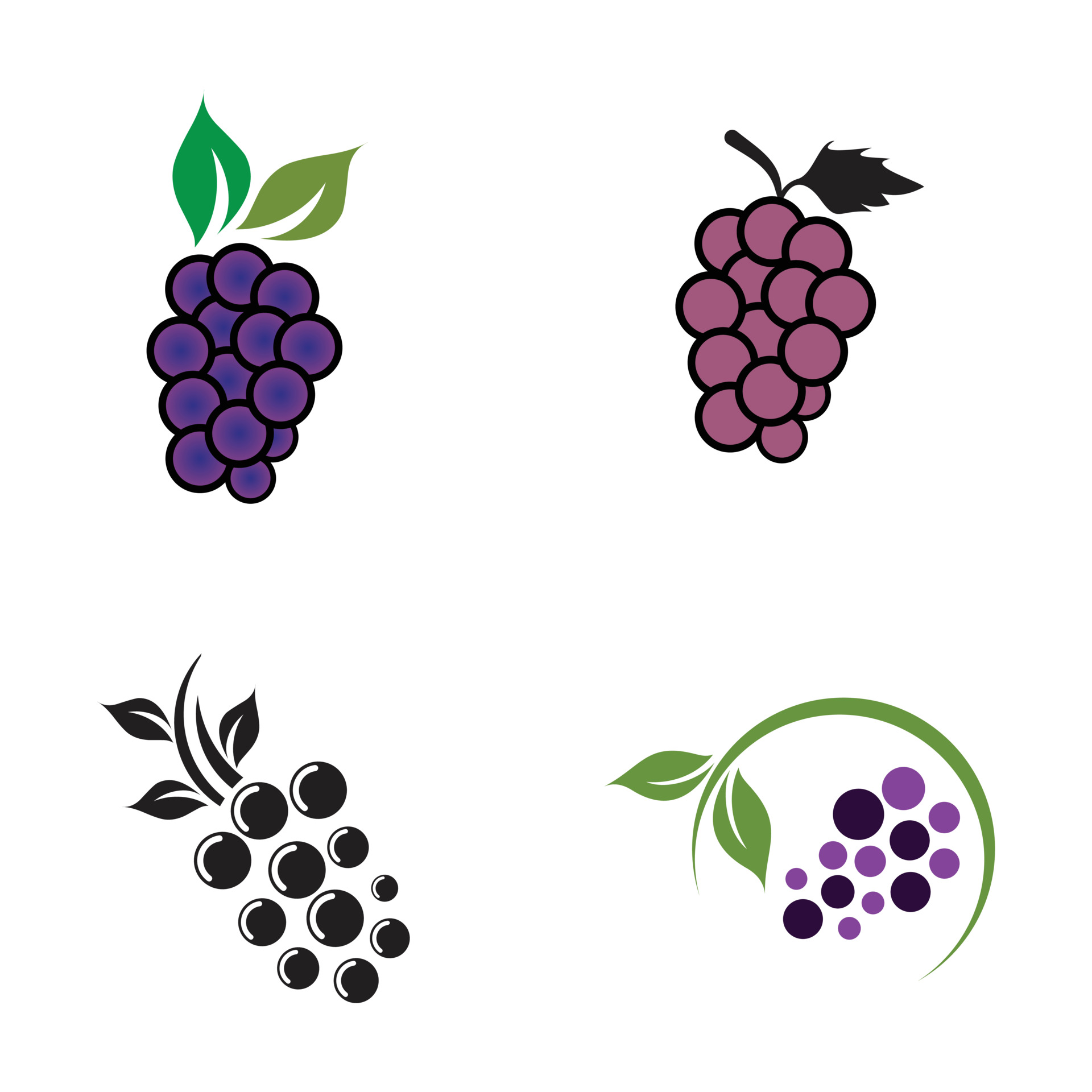 葡萄水果logo设计0