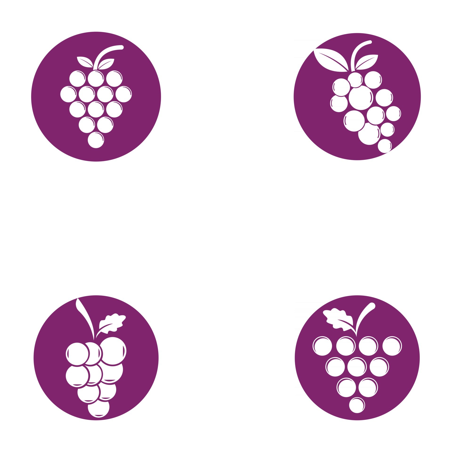 四种葡萄标志logo0