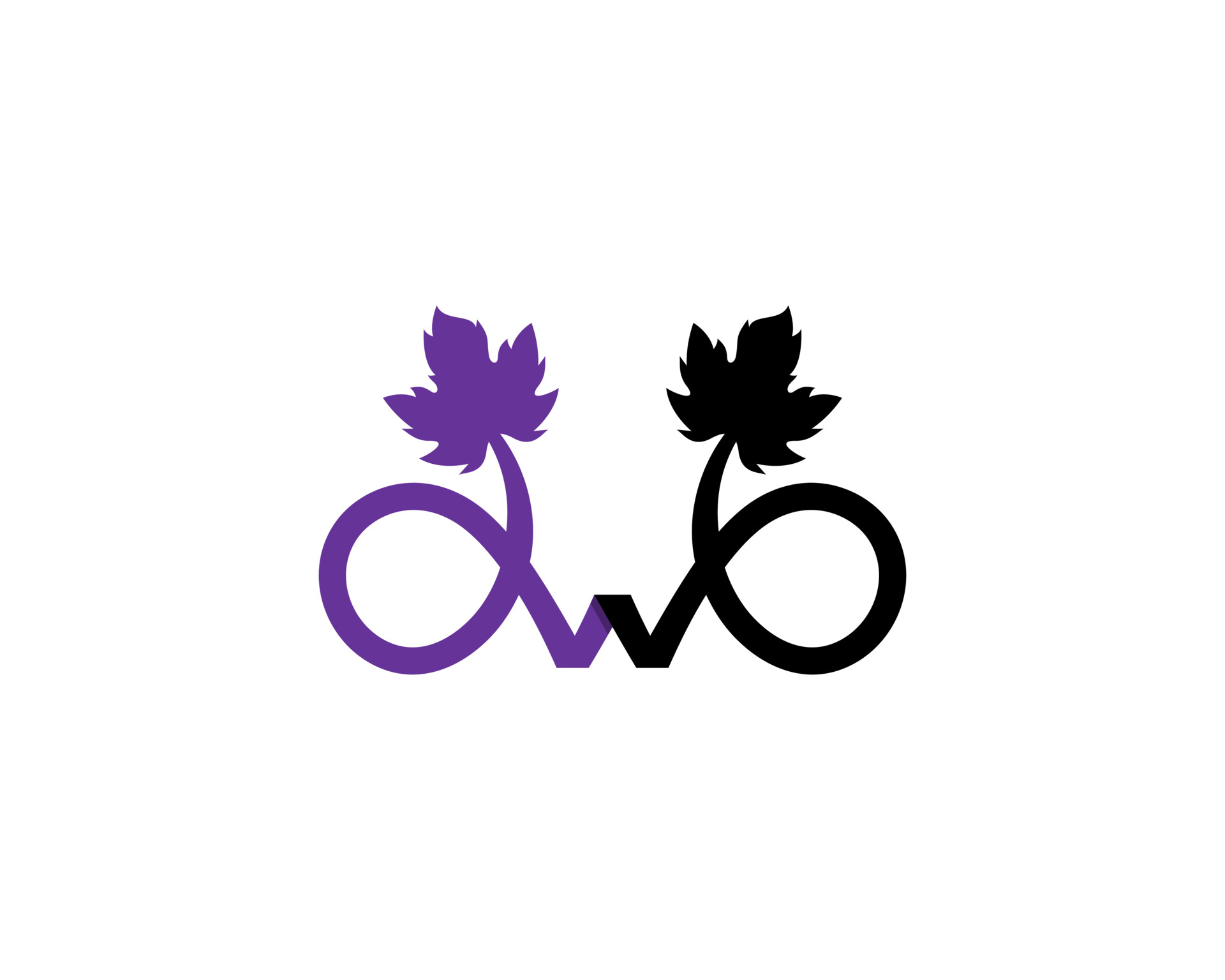 字母w与葡萄叶标志logo0