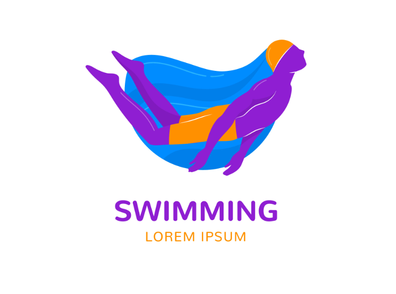 游泳馆创意logo设计素材0