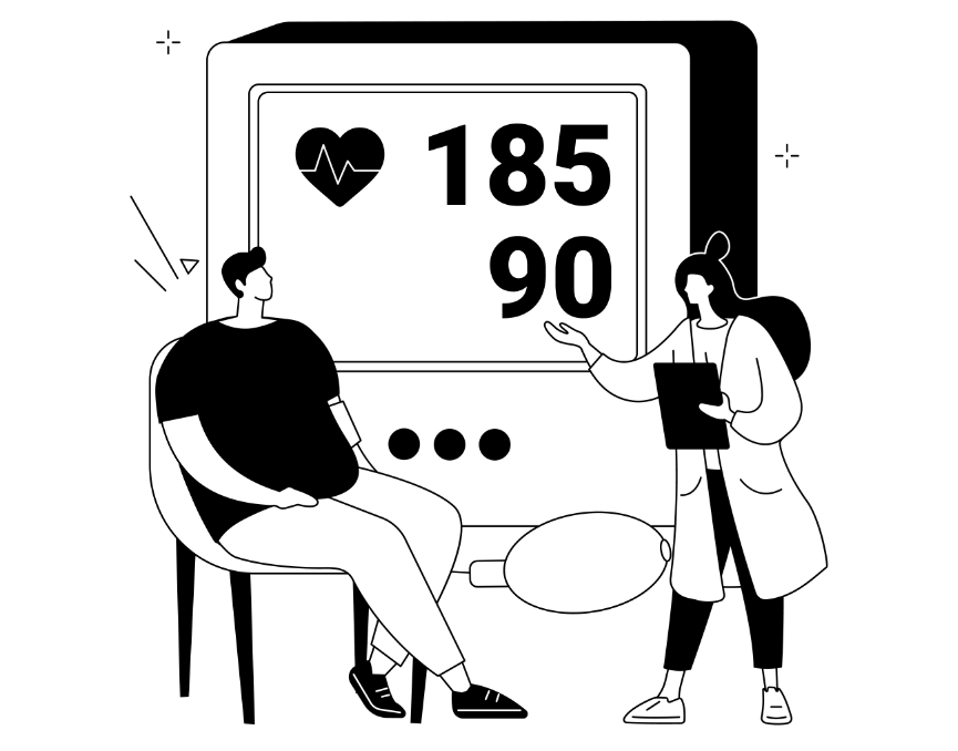 高血压预防宣传插画0