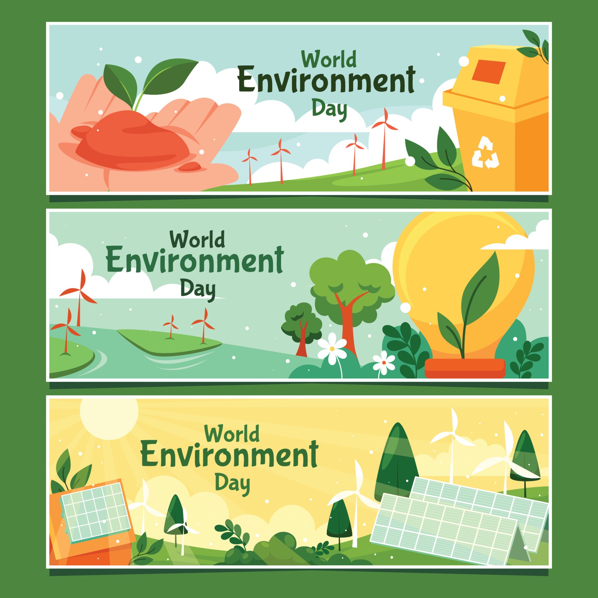 世界环境日横幅海报模板0
