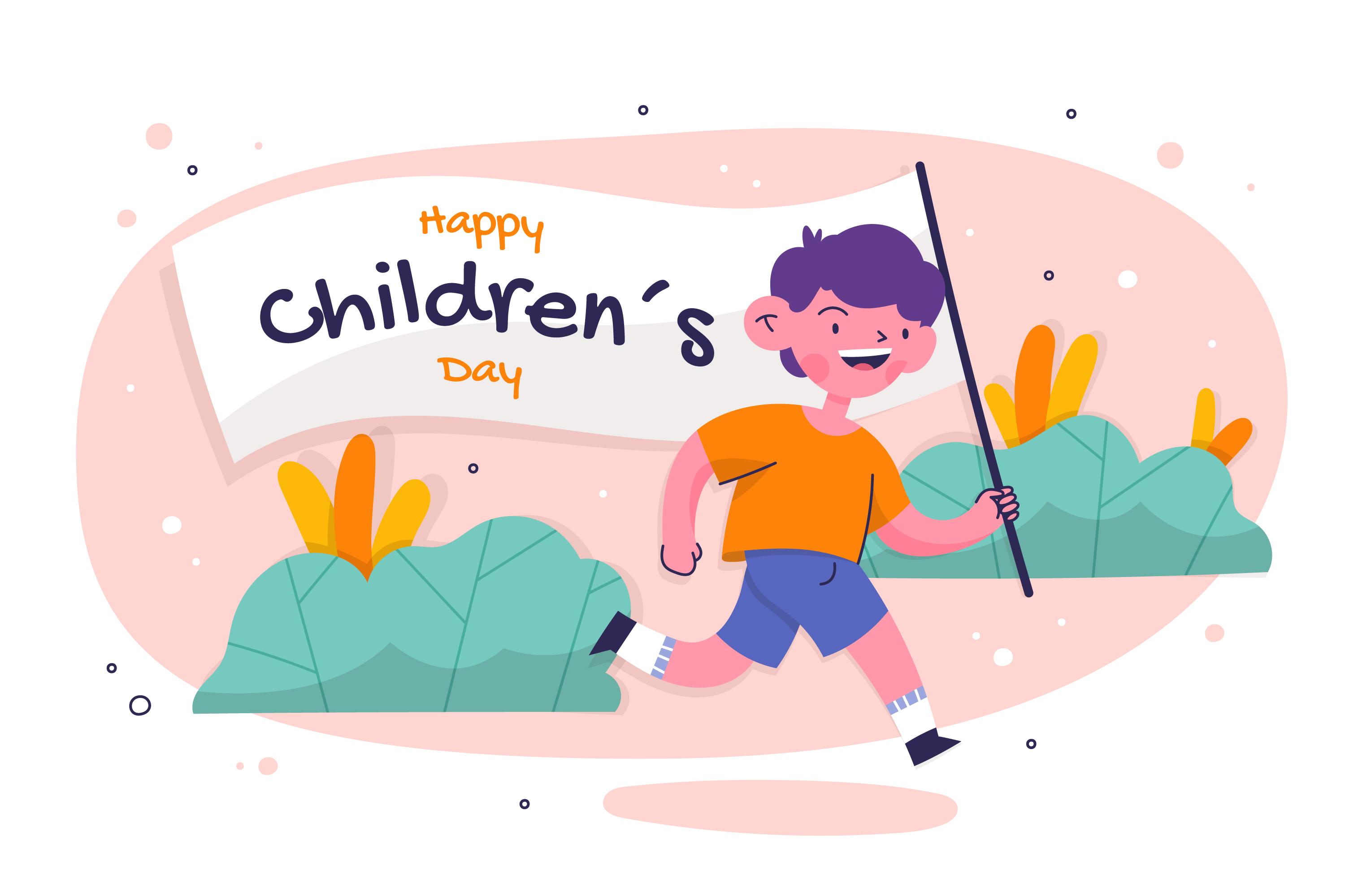 儿童节快乐插图设计素材0