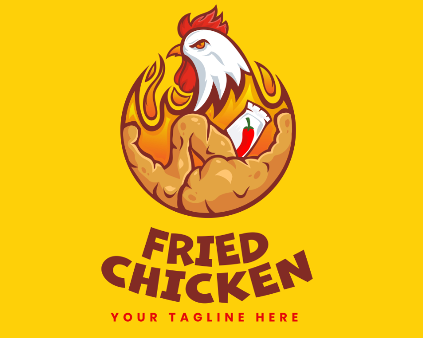 炸鸡店logo设计标志0