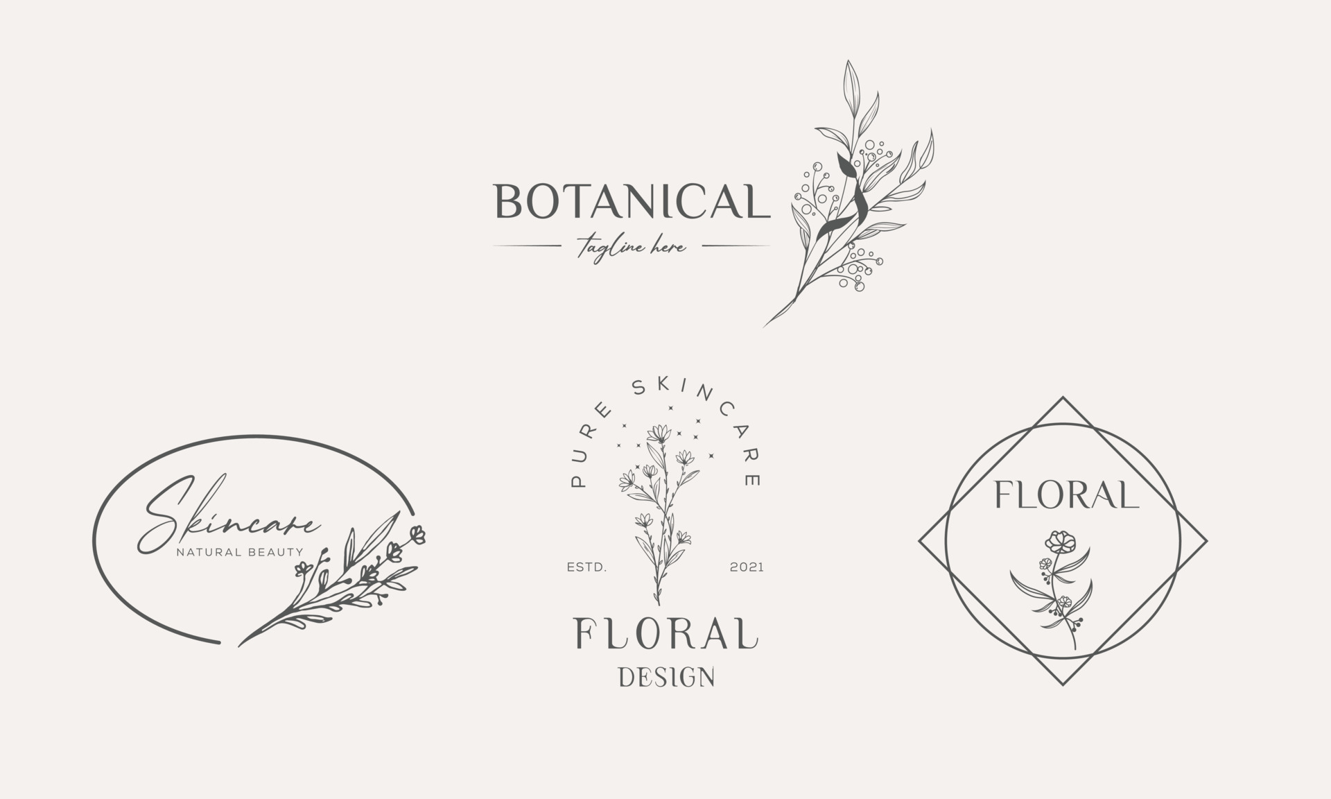 植物化妆品标志logo0