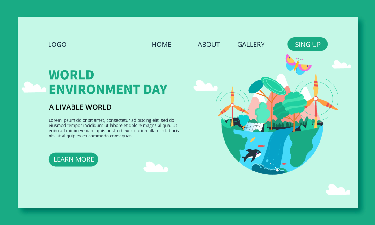 世界环境日网页设计模板0