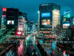 日本东京城市夜景