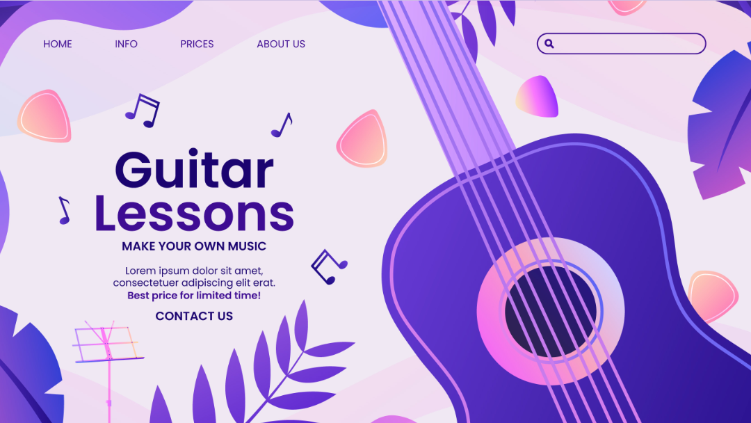 吉他网页设计模板0