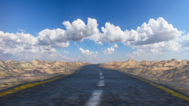 沙漠道路景观3D模型0