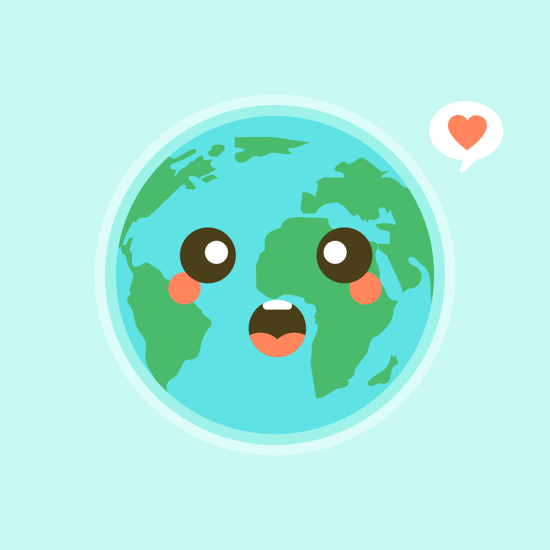 世界环境日卡通地球插图0