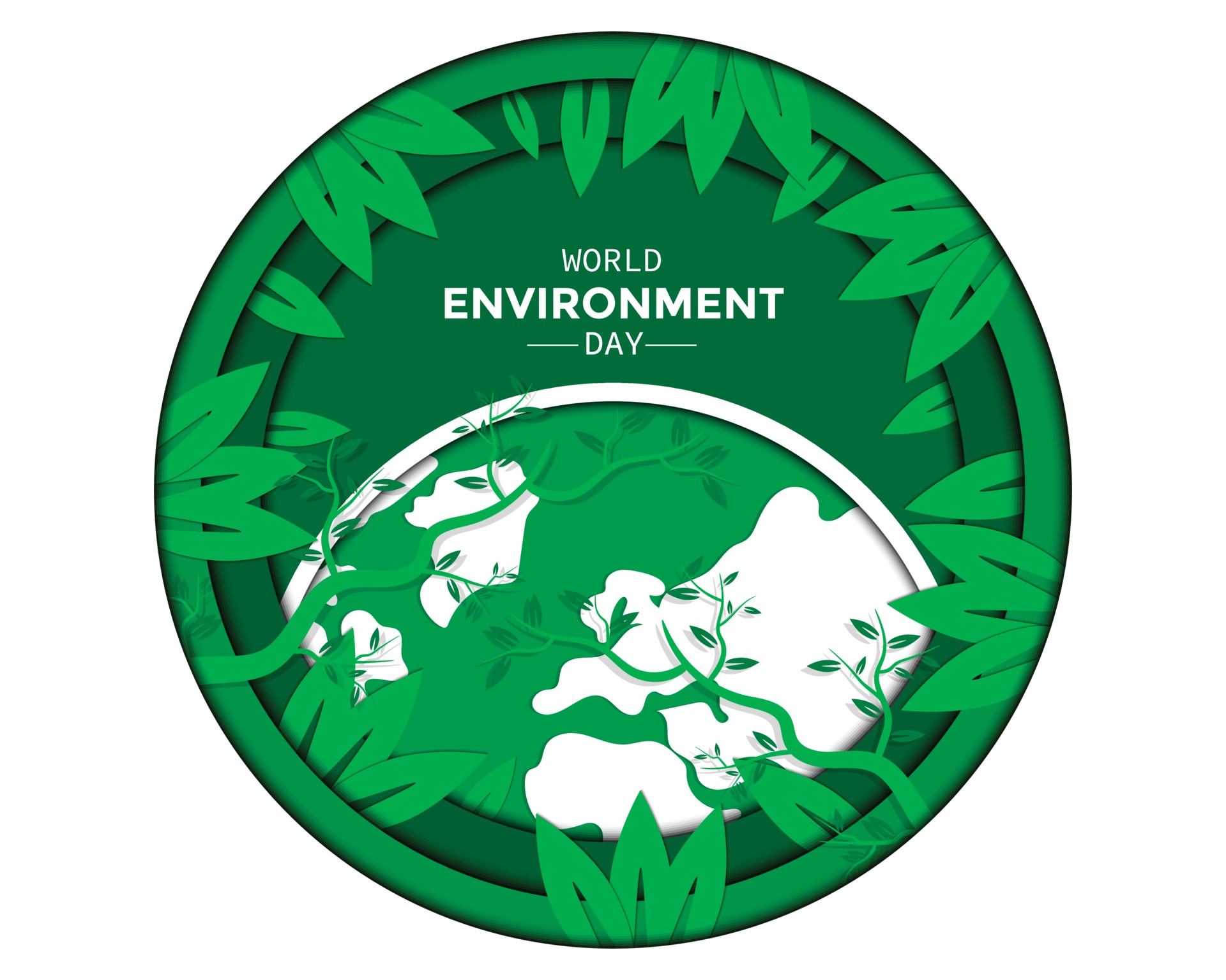 世界环境日绿色地球标志插图0