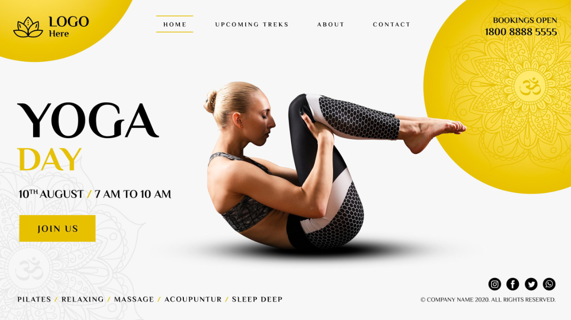 瑜伽馆宣传网页设计模板0