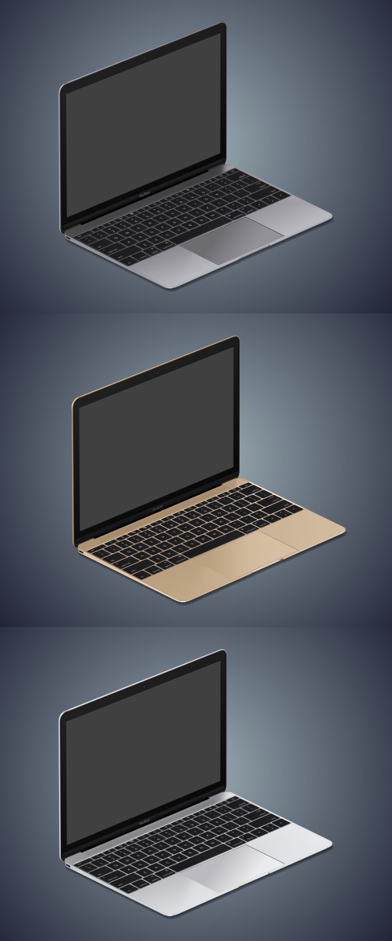 MacBook 轴测图模型1