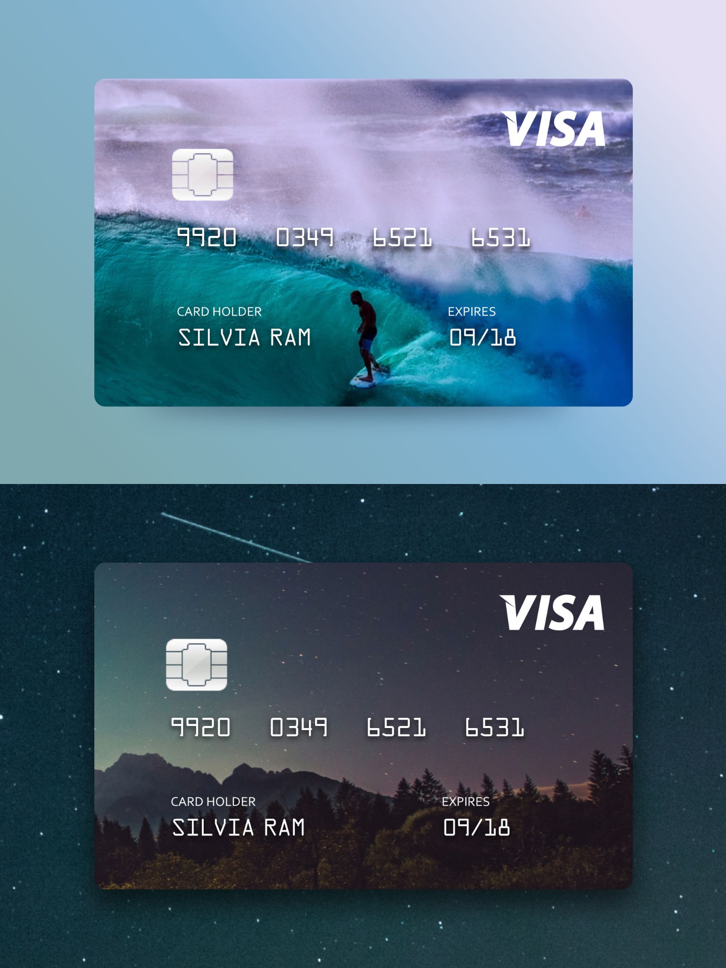 VISA 信用卡模版1