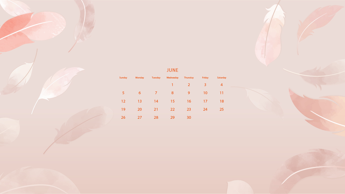 2022年6月唯美日历桌面壁纸
