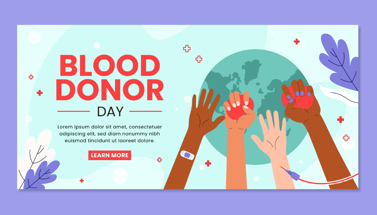 世界献血者日宣传展板素材0