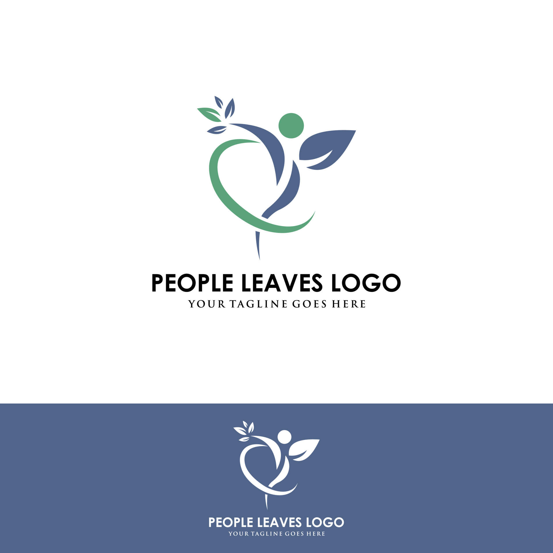 人与植物创意标志logo0