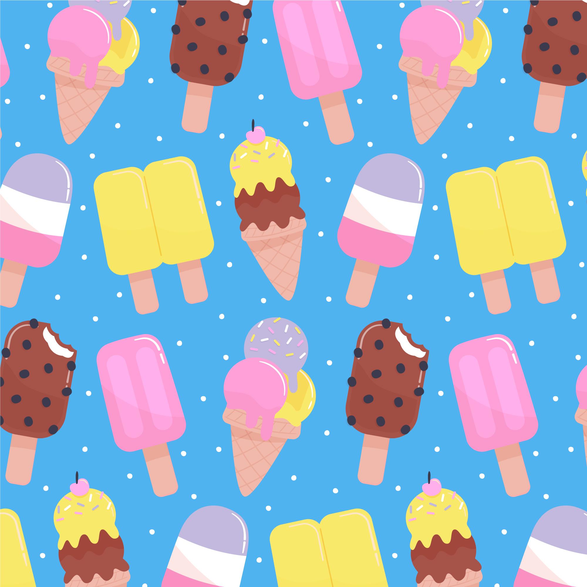 夏季冰淇淋雪糕图案插图0