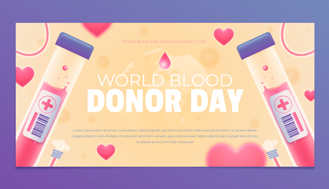 2022世界献血者日展板设计模板0