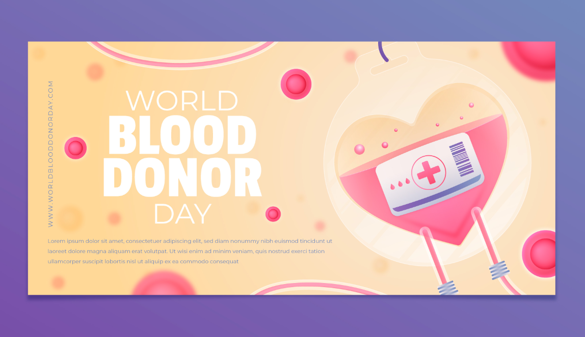 世界献血者日展板banner设计素材0