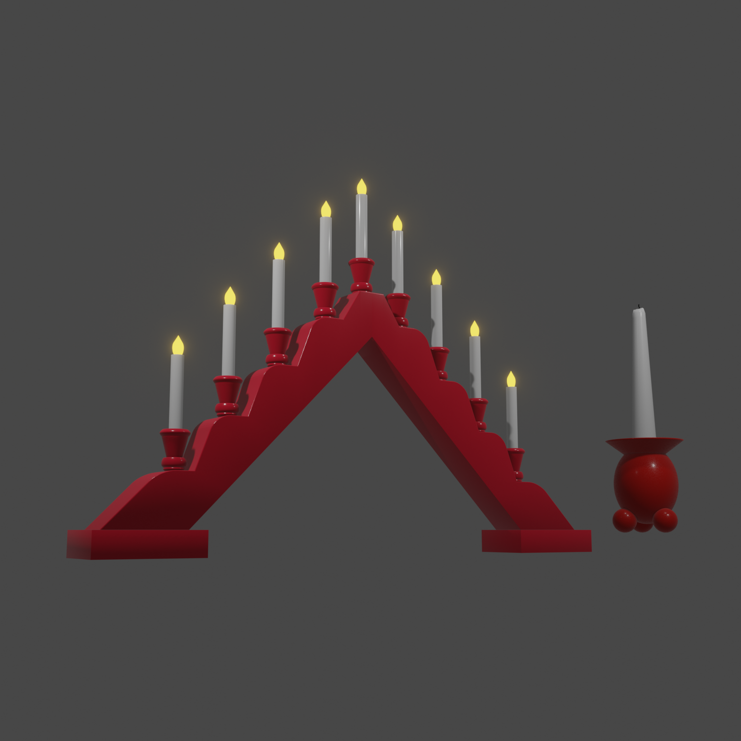 蜡烛灯台3d模型0
