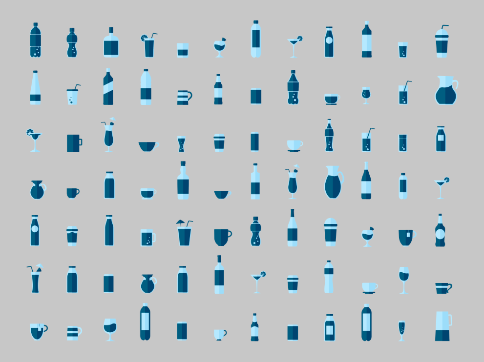 各种杯子瓶子图标0