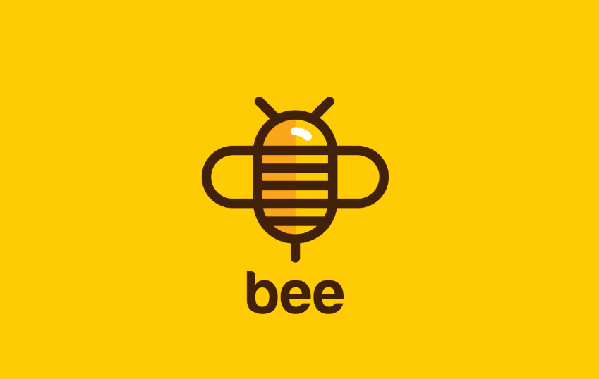 可爱蜜蜂logo设计素材0