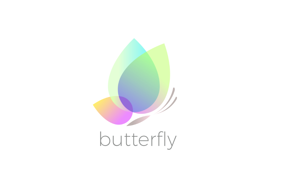蝴蝶元素logo设计图片0