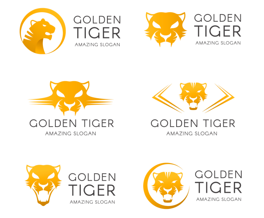 老虎主题logo设计素材0