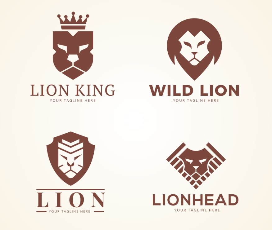 狮子标志logo设计素材0