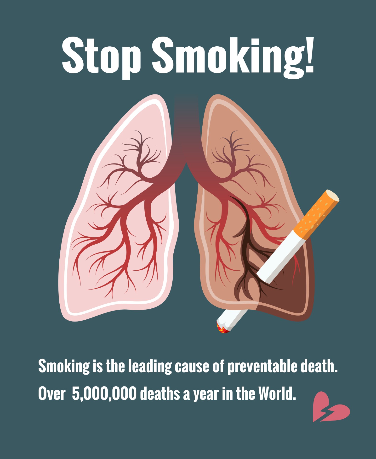 世界无烟日宣传吸烟烂肺插图0